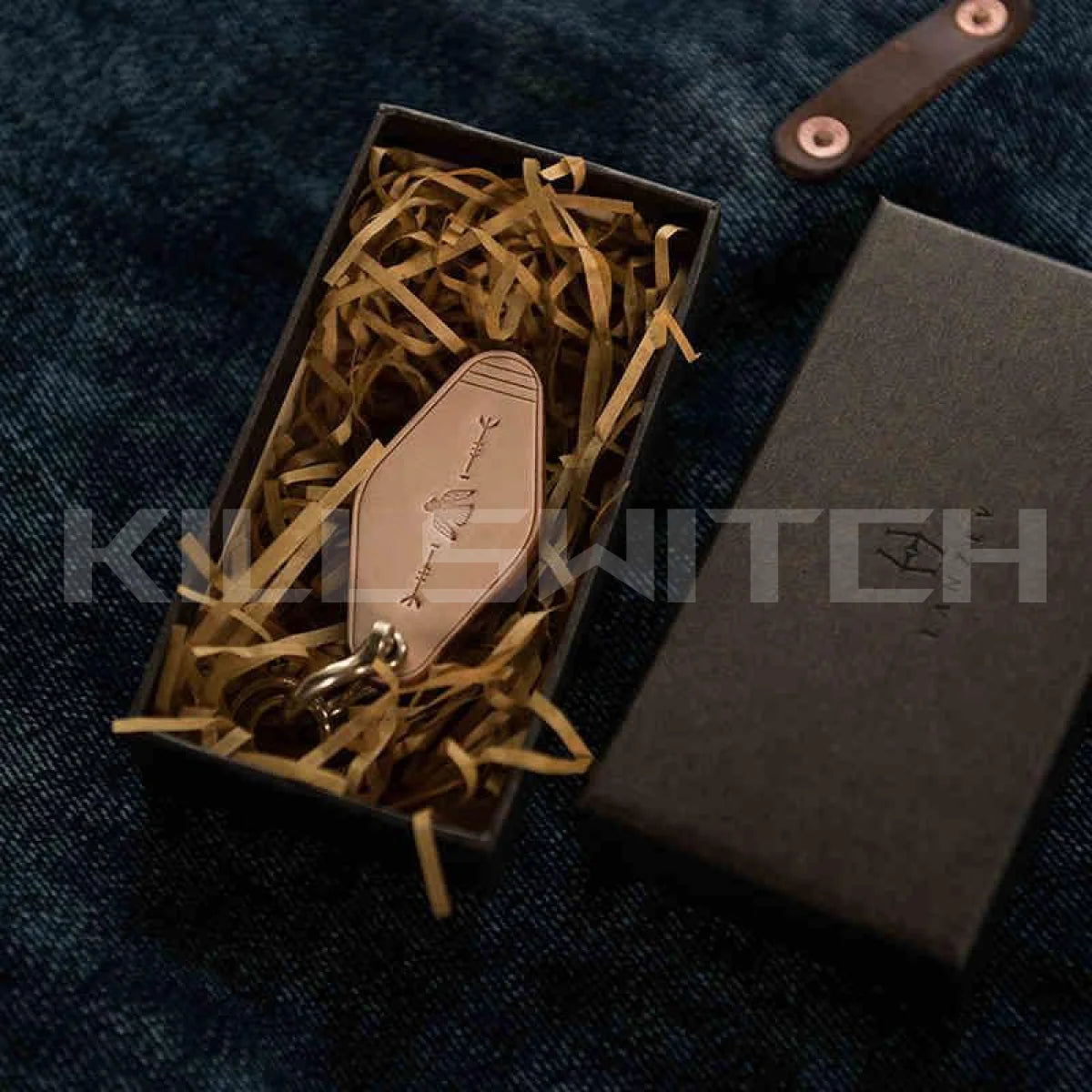 Handcrafted Genuine Leather Keychain - 1