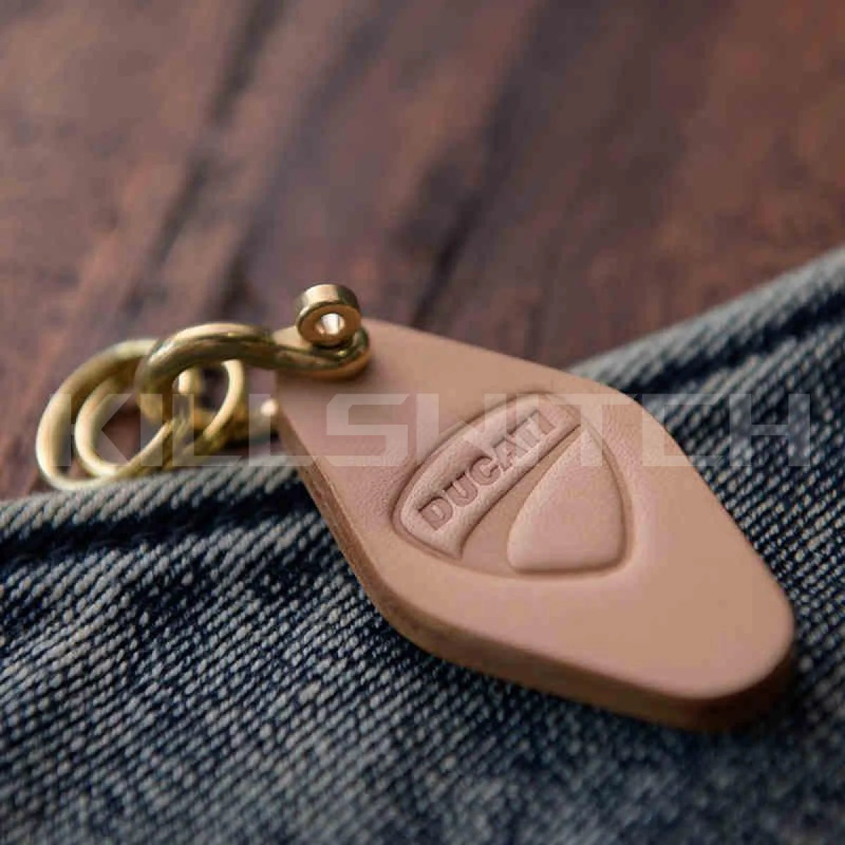 Handcrafted Genuine Leather Keychain - 11