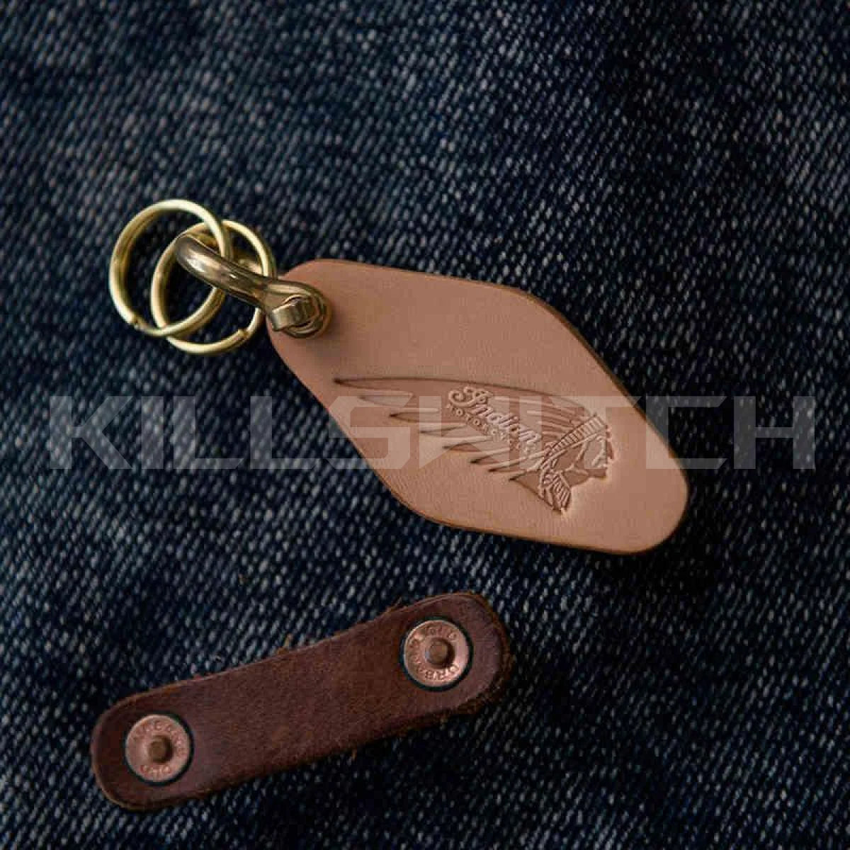 Handcrafted Genuine Leather Keychain - 14