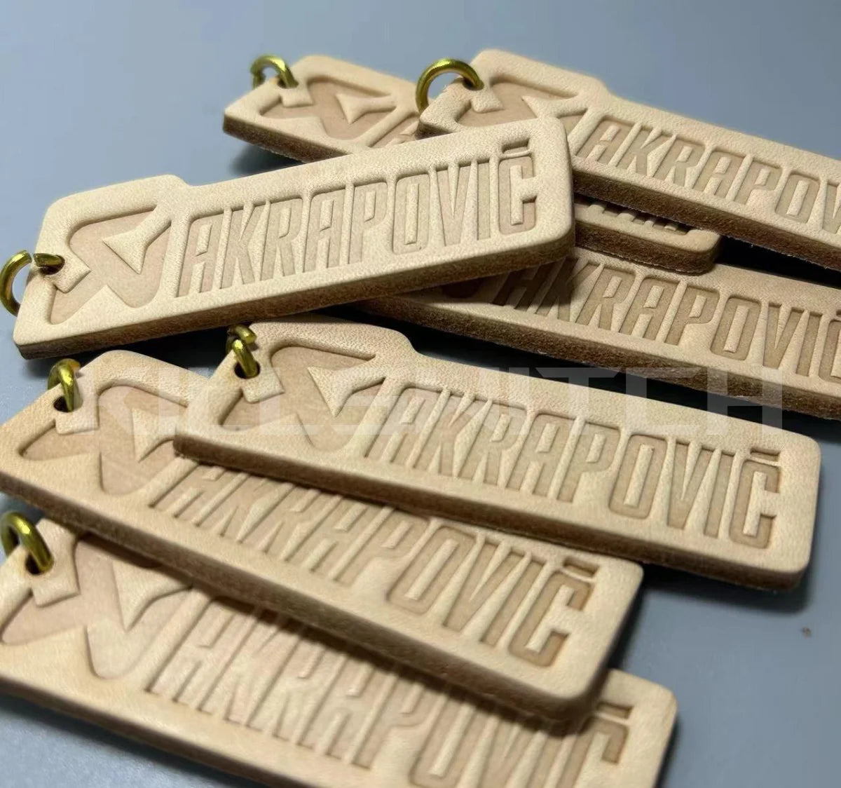 Handcrafted Genuine Leather Keychain - decor