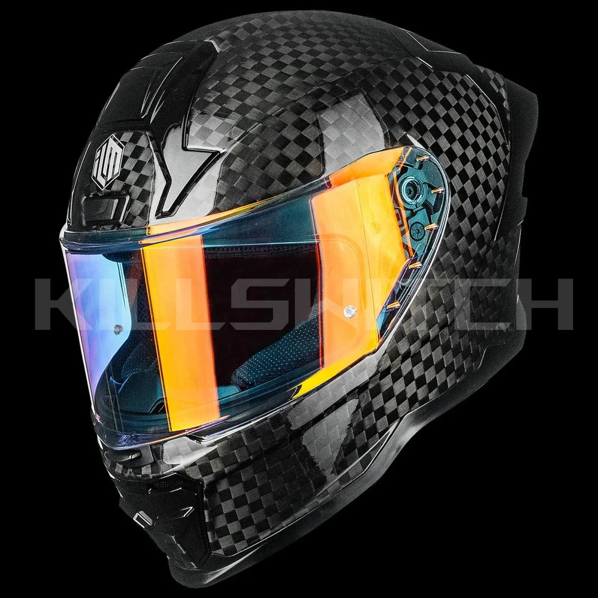 ILM Carbon Fiber Motorcycle Helmets Full Face Racing Helmet Model MF577P - 12k Carbon Black / Small - Hot Sale