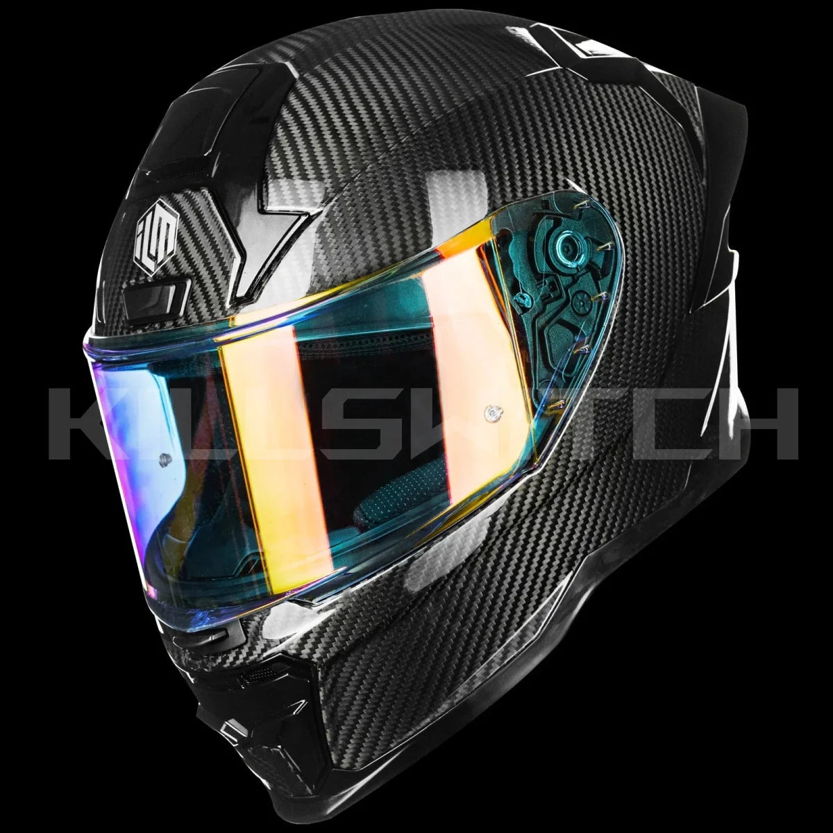 ILM Carbon Fiber Motorcycle Helmets Full Face Racing Helmet Model MF577P - 3K Carbon Black / Small - Hot Sale
