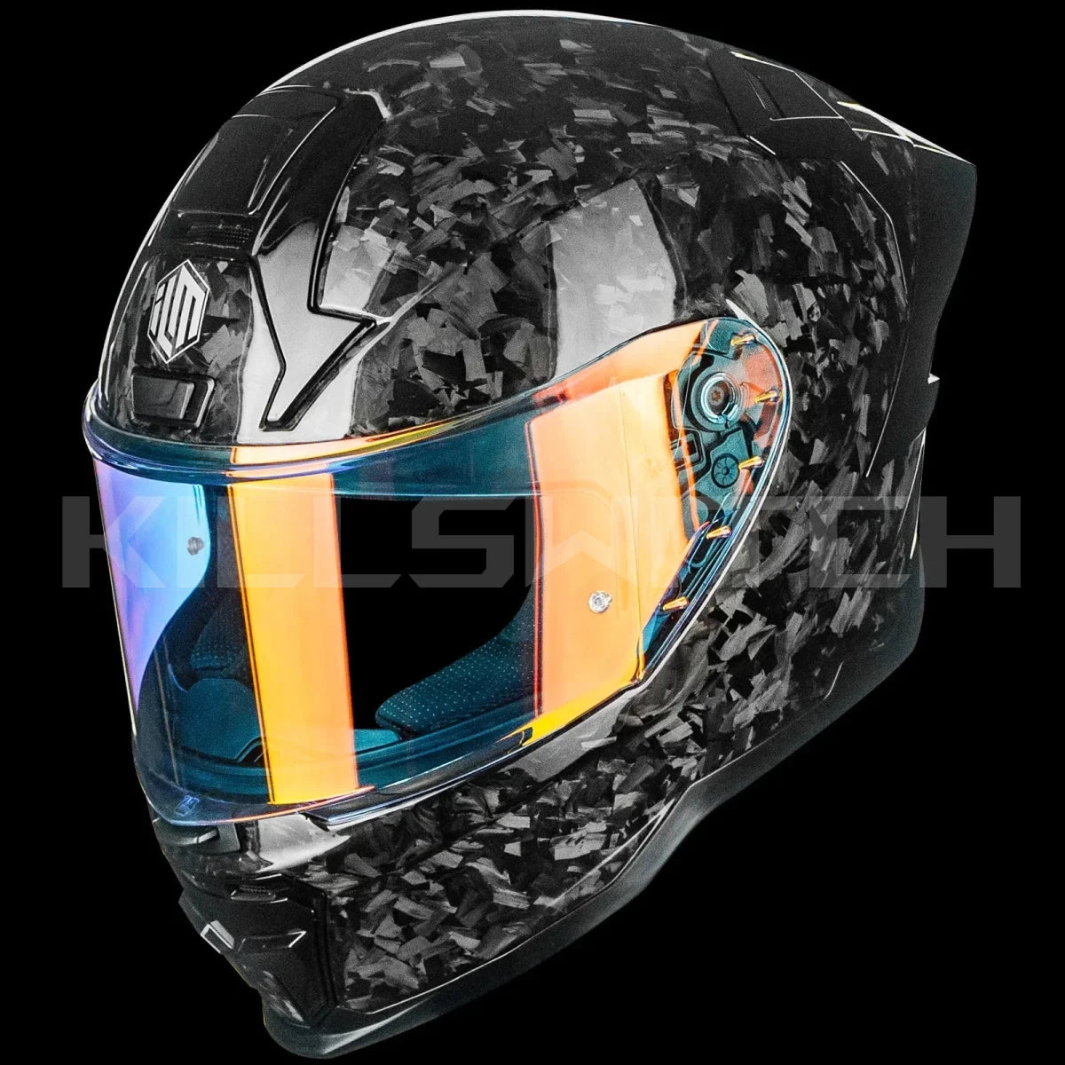 ILM Carbon Fiber Motorcycle Helmets Full Face Racing Helmet Model MF577P - Forged Carbon / Small - Hot Sale