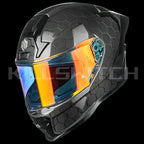 ILM Carbon Fiber Motorcycle Helmets Full Face Racing Helmet Model MF577P - Serpentine Carbon / Small - Hot Sale