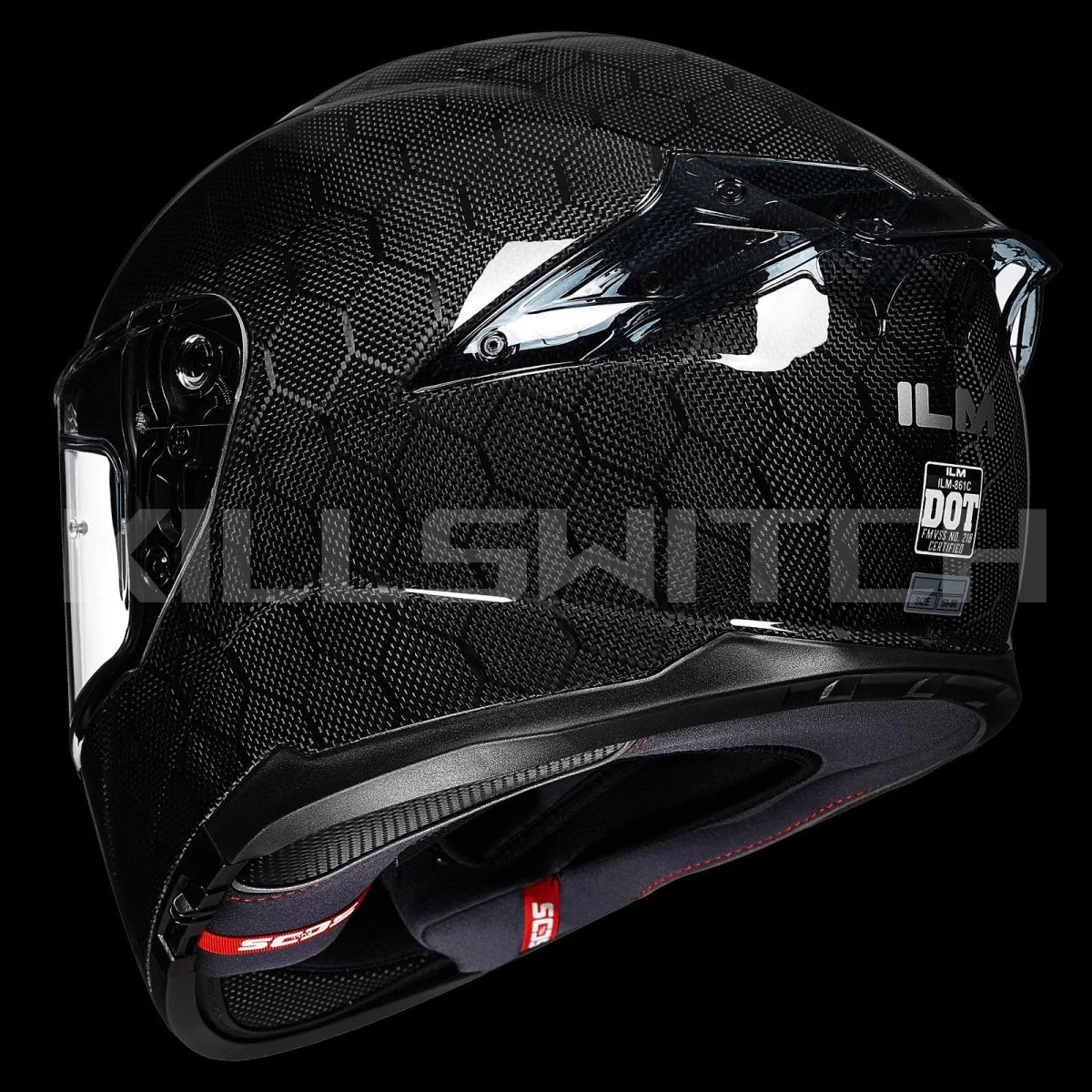 ILM Full Face Motorcycle Carbon Fiber Helmet Model 861C - Hot Sale