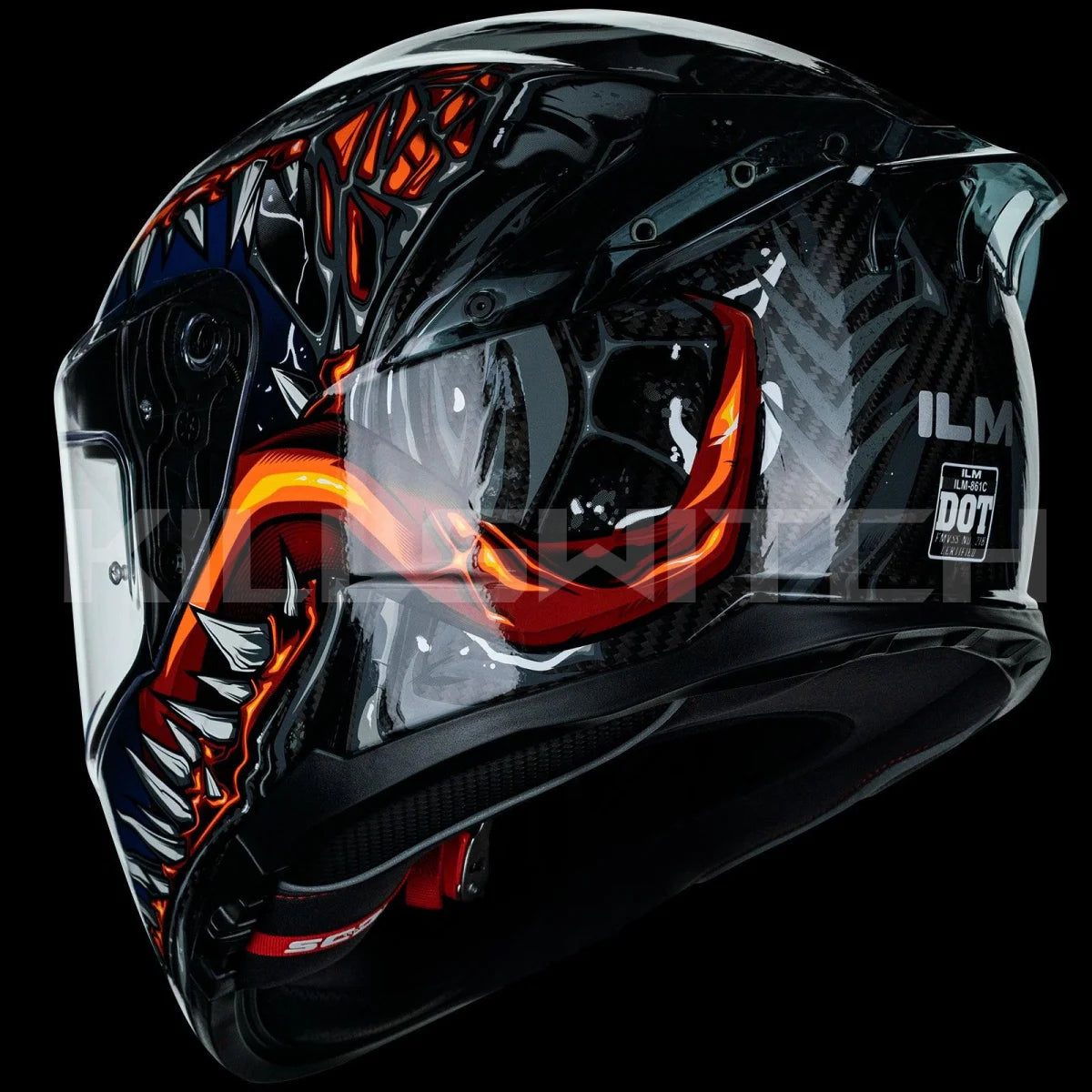 ILM Full Face Motorcycle Carbon Fiber Helmet Model 861C - Hot Sale