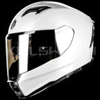 ILM Full Face Motorcycle Helmet Lightweight Fiberglass DOT ECE Model MF522P - White / Small