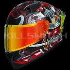 ILM Full Face Motorcycle Helmet Model Z501 - Armor Red / Small - Hot Sale