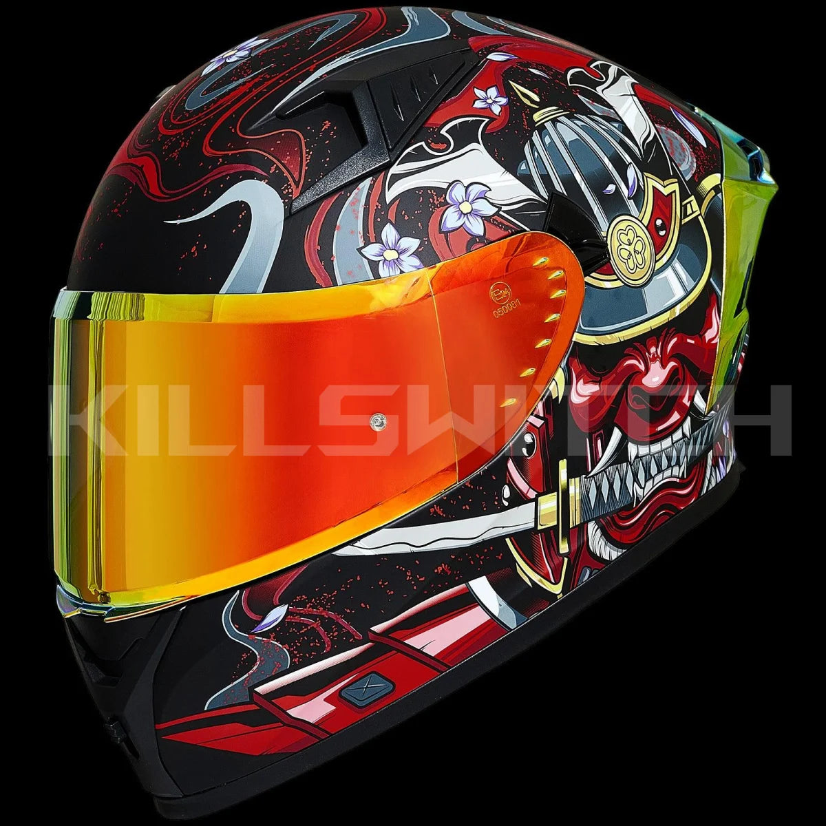 ILM Full Face Motorcycle Helmet Model Z501 - Armor Red / Small - Hot Sale
