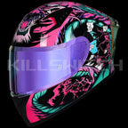 ILM Full Face Motorcycle Helmet Model Z501 - Legend Pink / Small - Hot Sale