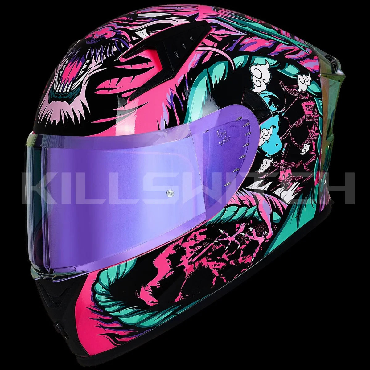 ILM Full Face Motorcycle Helmet Model Z501 - Legend Pink / Small - Hot Sale
