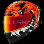 ILM Full Face Motorcycle Helmet Model Z501 - Lizzard Red / Small - Hot Sale
