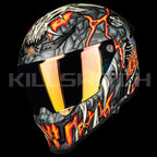 ILM Full Face Motorcycle Helmets Racing Helmet Model MF509 - Day1-orange / Small - Hot Sale