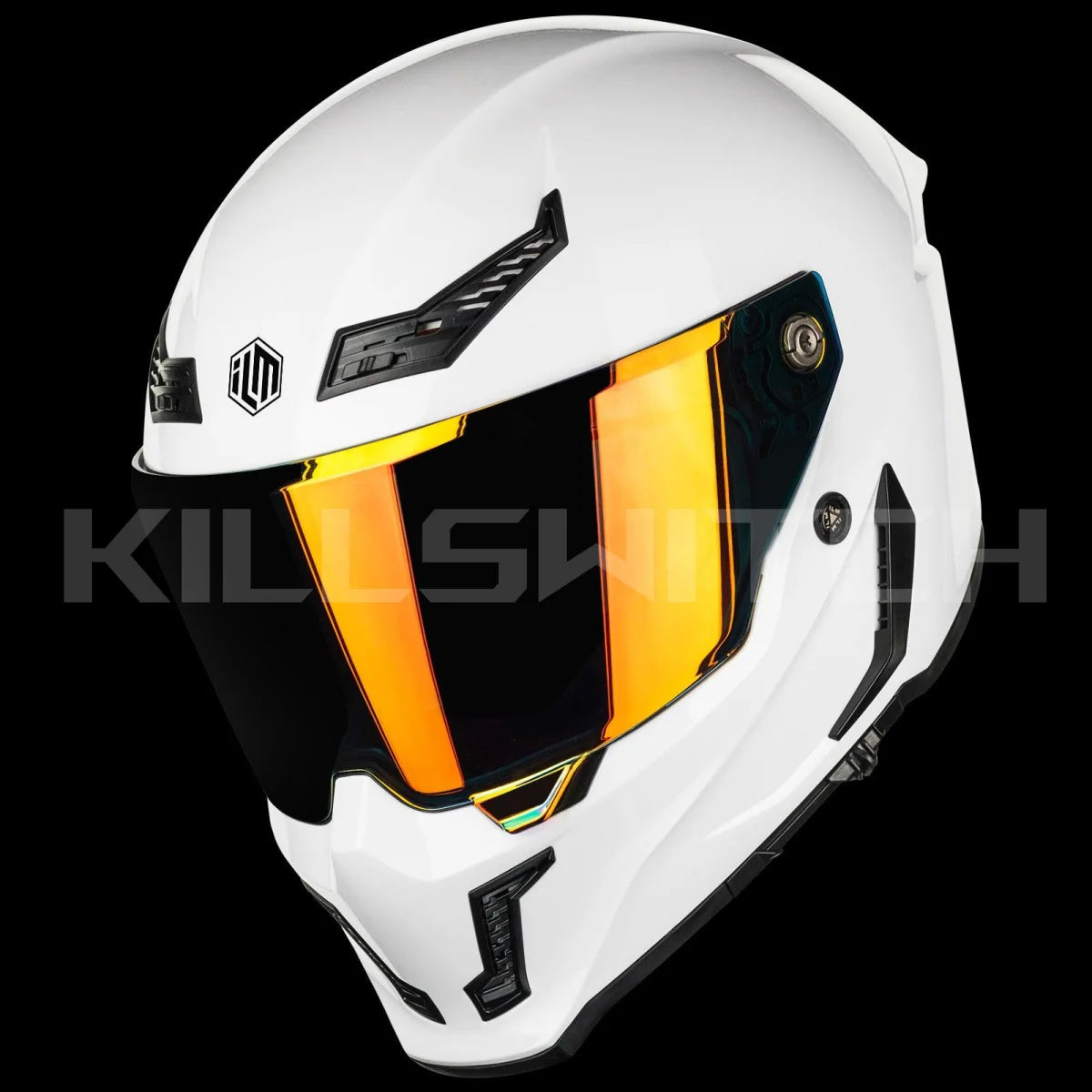 ILM Full Face Motorcycle Helmets Racing Helmet Model MF509 - Gloss-white / Small - Hot Sale