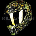ILM Full Face Motorcycle Helmets Racing Helmet Model MF509 - Mythology-gold / Small - Hot Sale