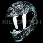 ILM Full Face Motorcycle Helmets Racing Helmet Model MF509 - Mythology-silver / Small - Hot Sale