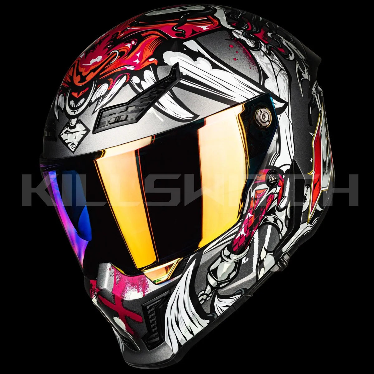 ILM Full Face Motorcycle Helmets Racing Helmet Model MF509 - Ronin-red / Small - Hot Sale
