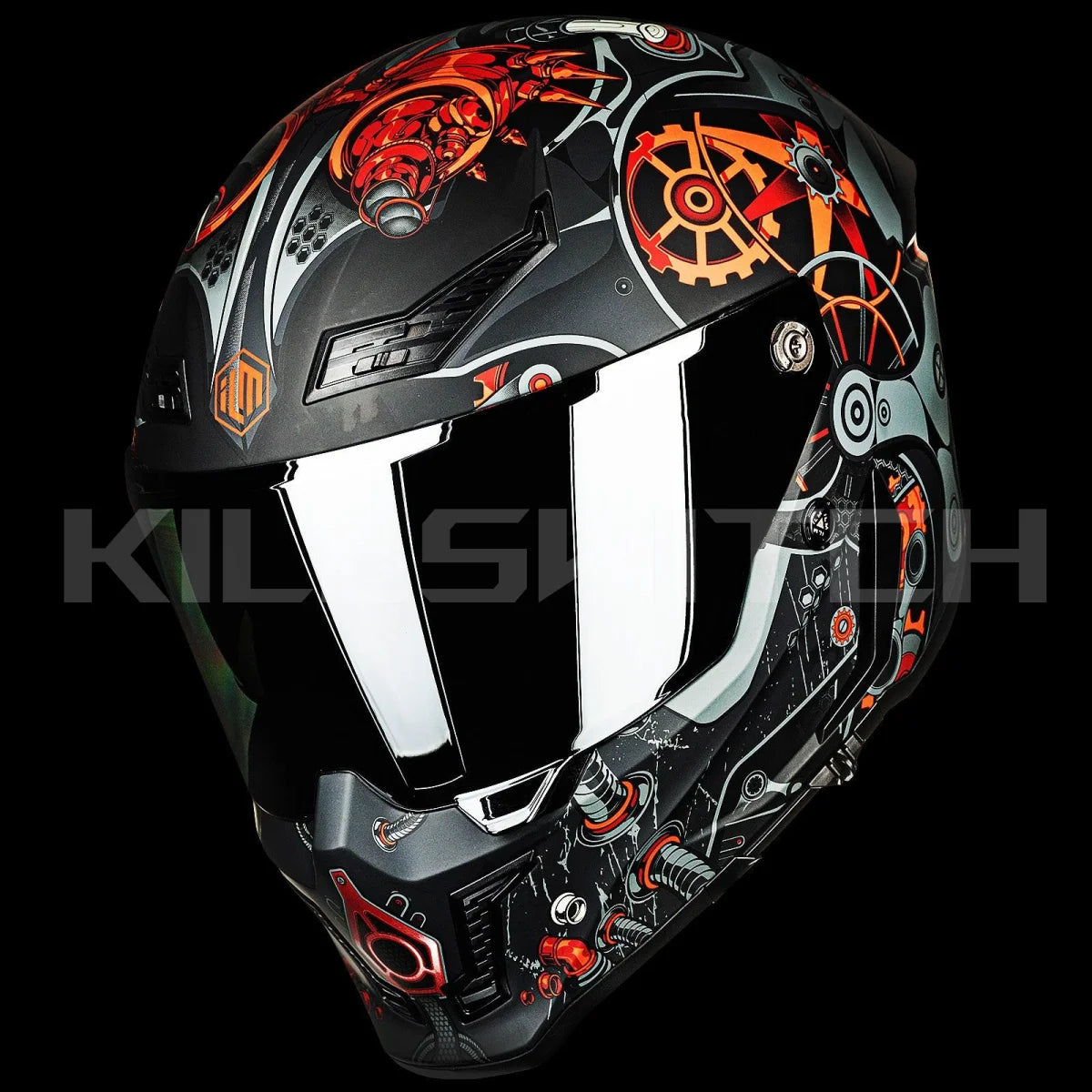 ILM Full Face Motorcycle Helmets Racing Helmet Model MF509 - Super-mecha-red / Small - Hot Sale