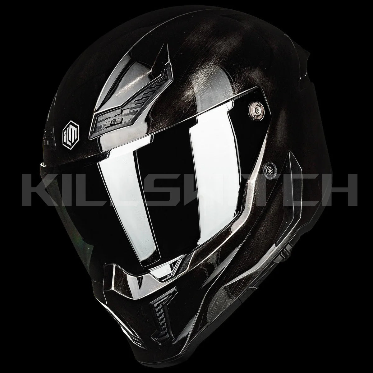 ILM Full Face Motorcycle Helmets Racing Helmet Model MF509 - War-damaged-gray / Small - Hot Sale