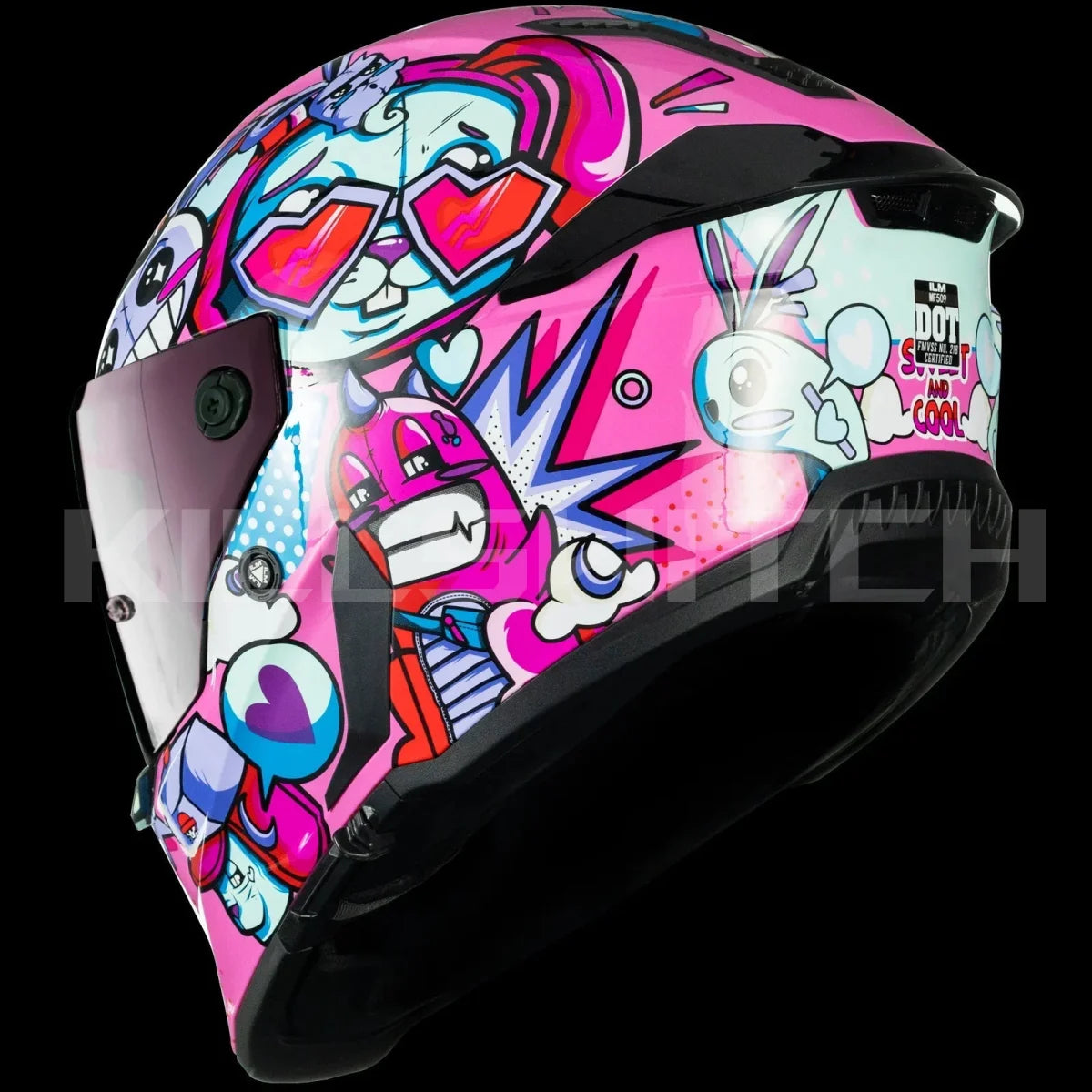 ILM Motorcycle Full Face Helmets DOT ECE Powersports Dual Visor Street Racing with Pinlock Cascos para Motos Model
