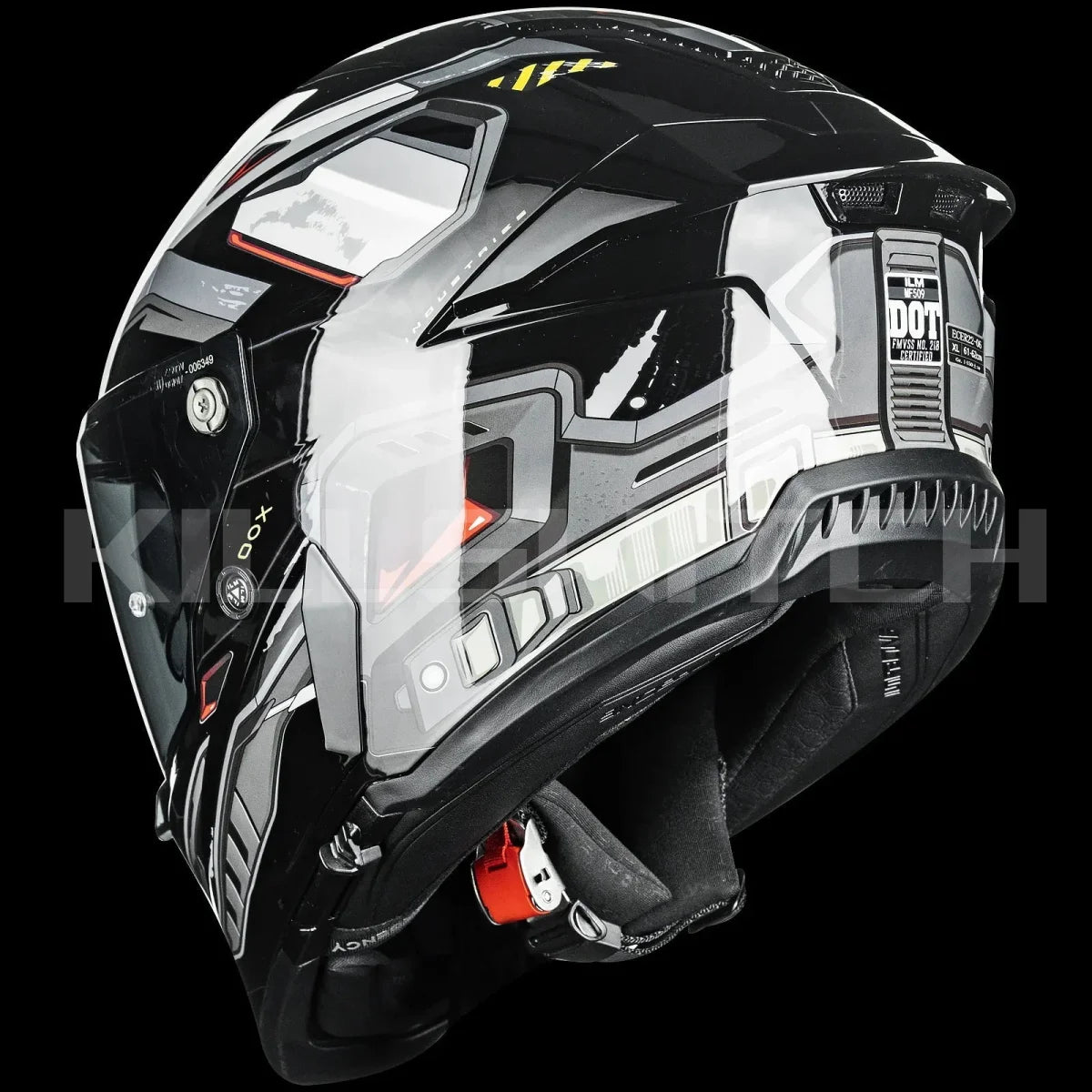 ILM Motorcycle Full Face Helmets DOT ECE Powersports Dual Visor Street Racing with Pinlock Cascos para Motos Model