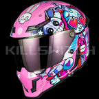 ILM Motorcycle Full Face Helmets DOT ECE Powersports Dual Visor Street Racing with Pinlock Cascos para Motos Model