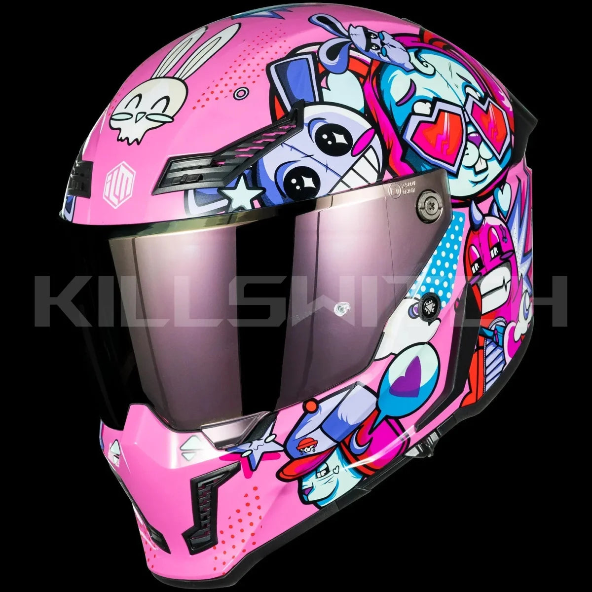 ILM Motorcycle Full Face Helmets DOT ECE Powersports Dual Visor Street Racing with Pinlock Cascos para Motos Model