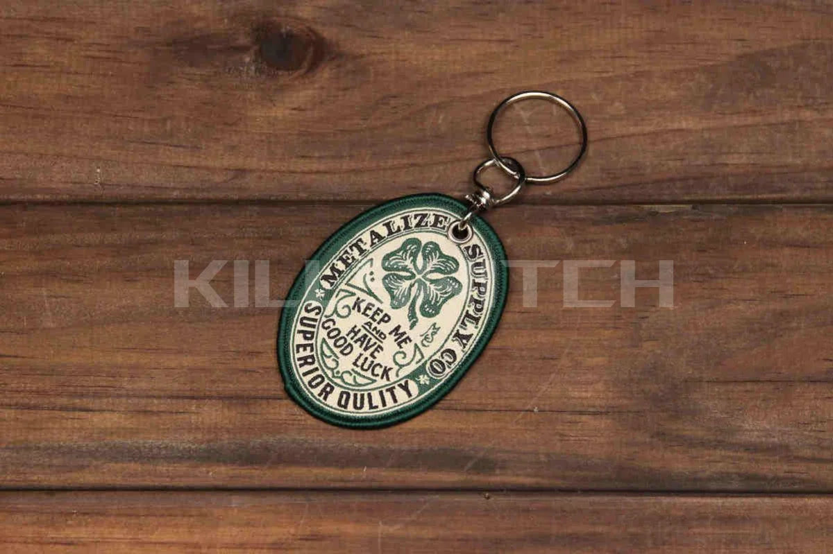 METALIZE™ Vintage Motorcycle Handmade Embroidered Keychain - C 1pc - decor