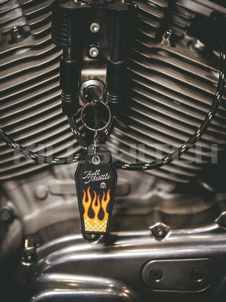 METALIZE™ Vintage Motorcycle Handmade Embroidered Keychain - decor