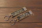 METALIZE™ Vintage Motorcycle Handmade Embroidered Keychain - J 1pc - decor