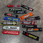 Motorcycle Brand Embroidered Keychain - decor