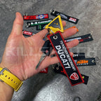 Motorcycle Brand Embroidered Keychain - decor