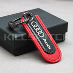 Motorcycle Carbon Fiber Leather Keychain - decor
