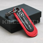 Motorcycle Carbon Fiber Leather Keychain - decor