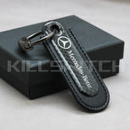 Motorcycle Carbon Fiber Leather Keychain - decor