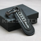 Motorcycle Carbon Fiber Leather Keychain - decor