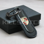 Motorcycle Carbon Fiber Leather Keychain - decor