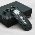 Motorcycle Carbon Fiber Leather Keychain - INDIAN-BLACK - decor