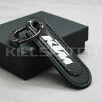 Motorcycle Carbon Fiber Leather Keychain - KTM-BLACK - decor