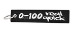 Motorcycle Embroidered Keychain - 0-100 REAL QUICK - decor