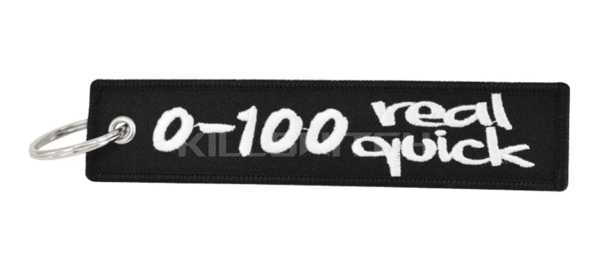 Motorcycle Embroidered Keychain - 0-100 REAL QUICK - decor