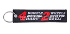 Motorcycle Embroidered Keychain - 4 WHEELS - decor