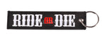 Motorcycle Embroidered Keychain - BLACK RIDE - decor