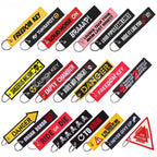 Motorcycle Embroidered Keychain - decor