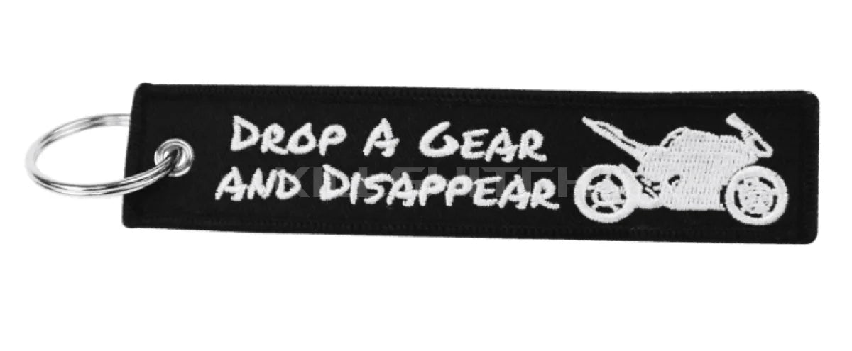 Motorcycle Embroidered Keychain - DROP A GEAR - decor