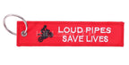 Motorcycle Embroidered Keychain - LOUD PIPES - decor