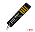 Motorcycle Embroidered Keychain - PILOT - decor