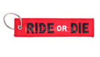 Motorcycle Embroidered Keychain - RIDE OR DIE - decor