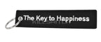 Motorcycle Embroidered Keychain - THE KEY TO HAPPINESS - decor