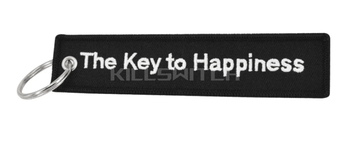 Motorcycle Embroidered Keychain - THE KEY TO HAPPINESS - decor